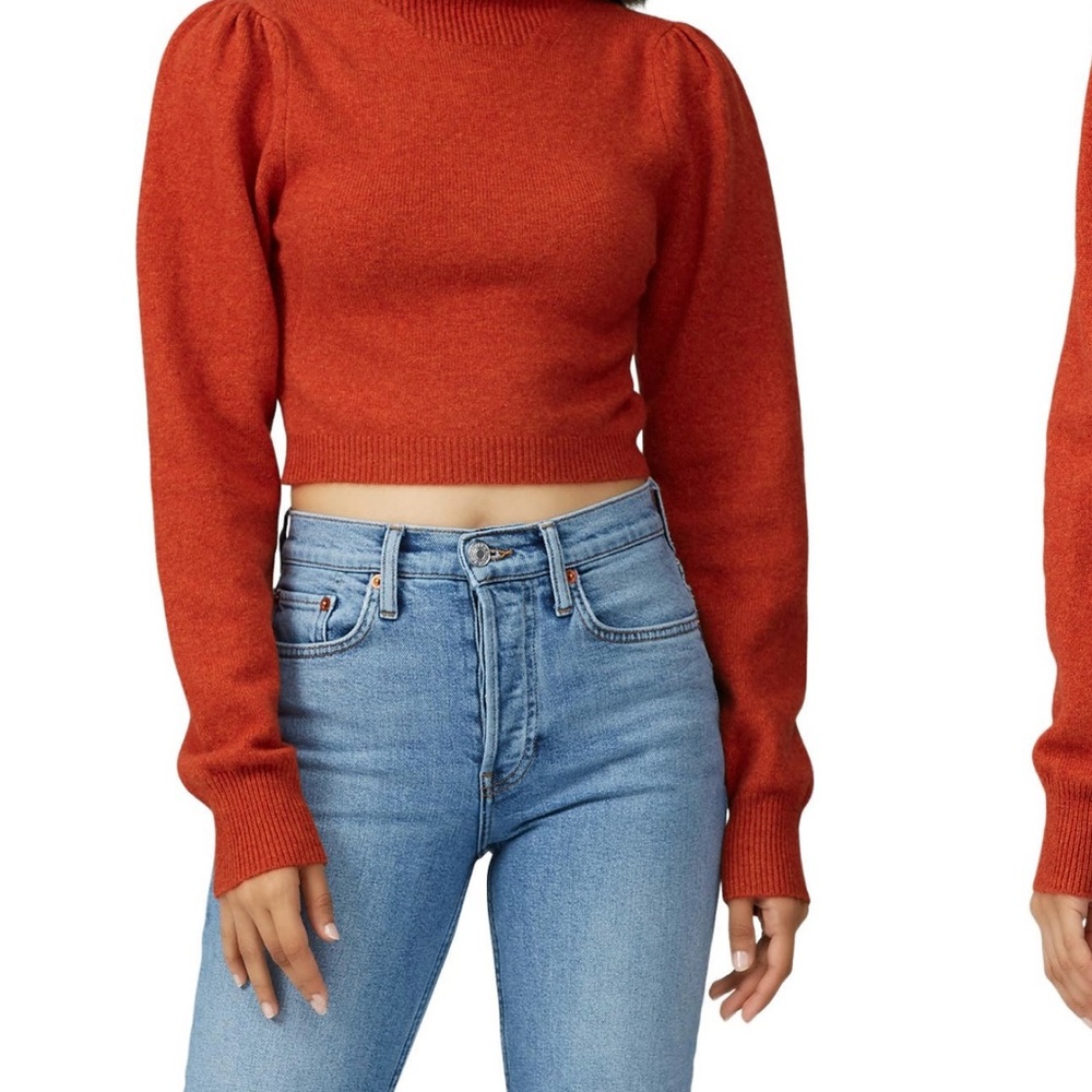 Marissa Webb Burnt Orange Turtleneck Sweater